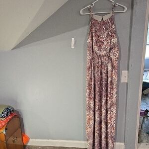 Maurices Floral Maxi Dress - Purple and White